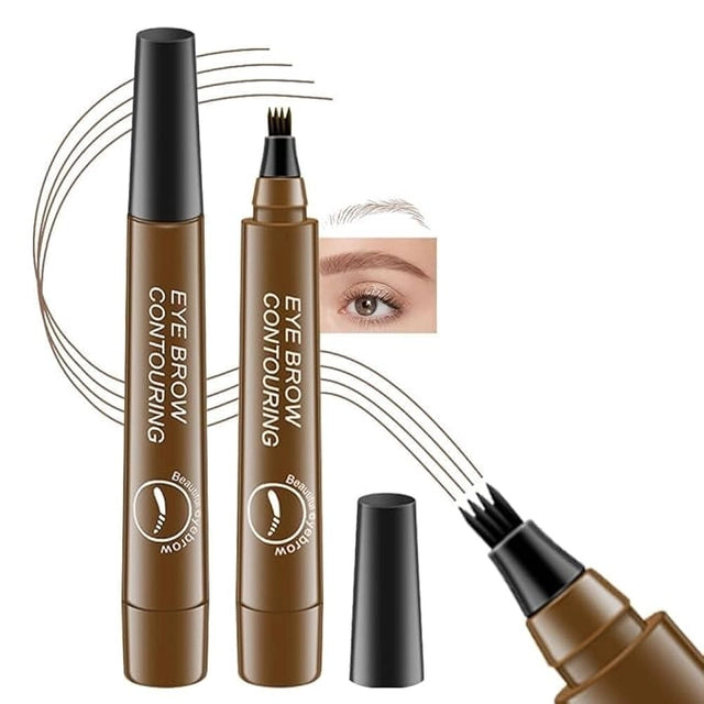 Waterproof Microblading Eyebrow Pencil with a Micro Fork Tip Applicator Pack of 2